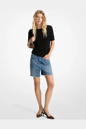 Michael Kors MK Boyfriend Denim Shorts - - Michael Kors