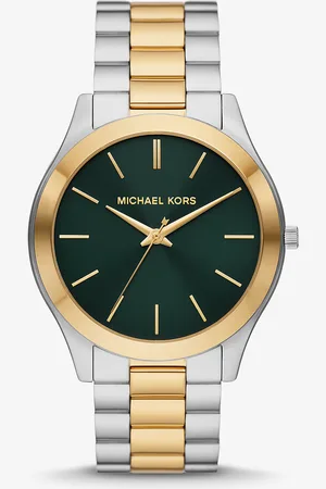 Michael Kors MK Oversized Slim Runway Two-Tone Watch -