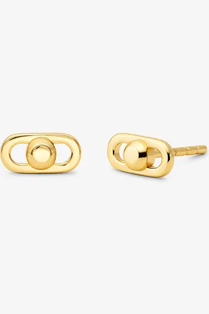 Michael Kors MK Astor Link Extra-Small Precious Metal-Plated Sterling Silver Earrings -