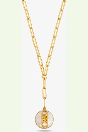Michael Kors MK Precious Metal-Plated Brass Empire Chain-Link Necklace -
