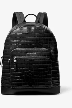 Michael Kors MK Hudson Crocodile Embossed Leather Commuter Backpack - - Michael Kors