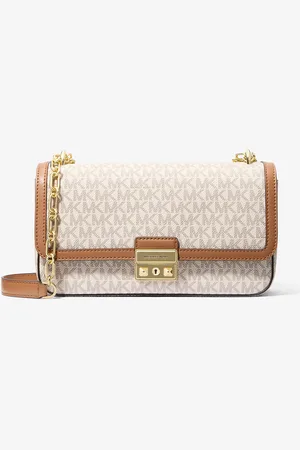 Michael Kors MK Tribeca Large Signature Logo Shoulder Bag - - Michael Kors