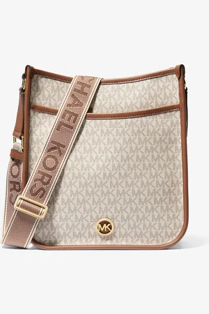 Michael Kors MK Luisa Large Signature Logo Messenger Bag - - Michael Kors