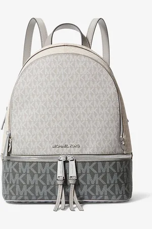 Michael Kors MK Rhea Medium Color-Block Logo Backpack - - Michael Kors