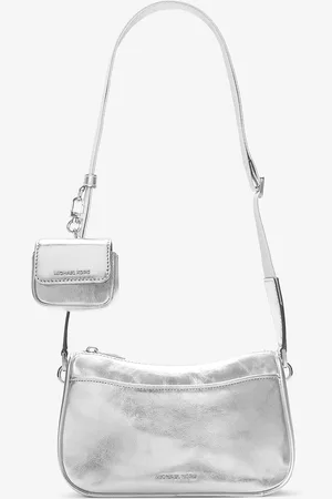 Michael Kors MK Jet Set Medium Metallic Leather Crossbody Bag with Case for Apple AirPods Pro® - - Michael Kors