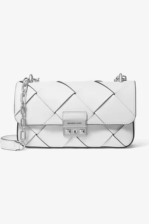 Michael Kors MK Tribeca Small Woven Leather Shoulder Bag - - Michael Kors