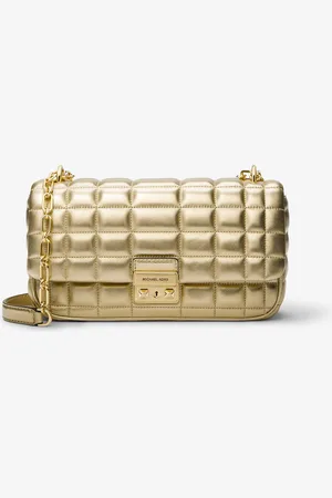 Michael Kors MK Tribeca Large Metallic Quilted Leather Shoulder Bag - - Michael Kors