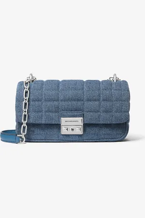 Michael Kors MK Tribeca Small Quilted Denim Shoulder Bag - - Michael Kors