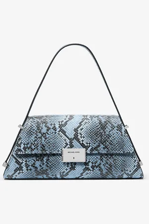 Michael Kors MK Ludlow Medium Snake Embossed Leather Shoulder Bag - - Michael Kors
