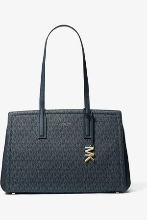 Michael Kors MK Laila Medium Signature Logo Tote Bag - - Michael Kors