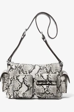 Michael Kors MK Dakota Medium Snake Embossed Leather Shoulder Bag - - Michael Kors