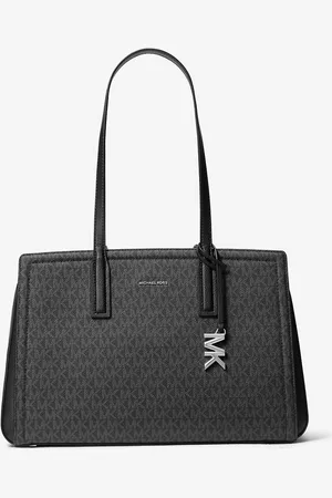 Michael Kors MK Laila Medium Signature Logo Tote Bag - - Michael Kors