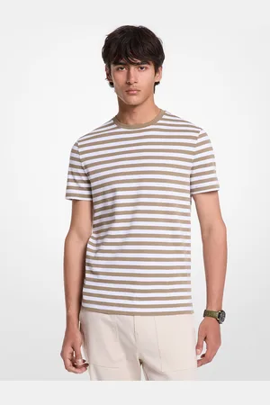 Michael Kors MK Striped Cotton T-Shirt - - Michael Kors