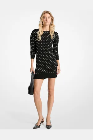 Michael Kors MK Grommet-Embellished Wool Dress - - Michael Kors