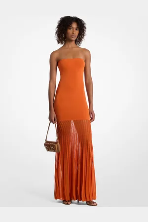 Michael Kors MK Stretch Knit Sheer Strapless Dress - - Michael Kors