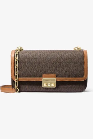 Michael Kors MK Tribeca Large Signature Logo Shoulder Bag - - Michael Kors