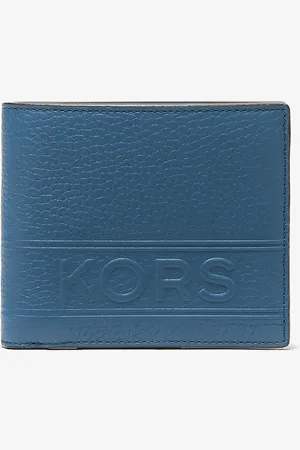 Michael Kors MK Hudson Pebbled Leather Billfold Wallet With Coin Pouch - - Michael Kors