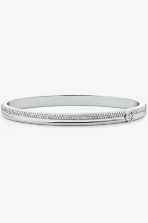 Michael Kors MK Precious Metal-Plated Brass Pavé Bangle -