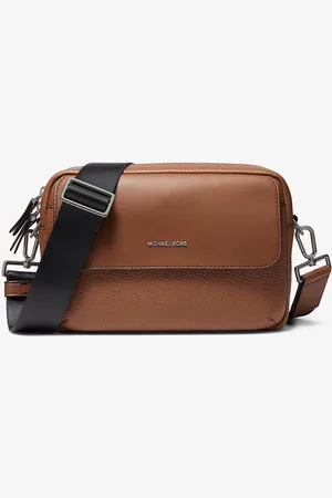 Michael Kors MK Hudson Pebbled Leather Crossbody Bag - - Michael Kors
