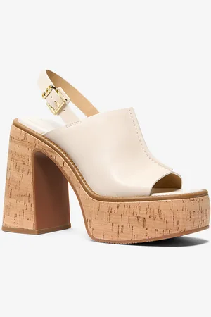 Michael Kors MK Leia Leather Platform Sandal - - Michael Kors