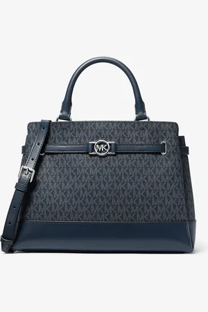 Michael Kors MK Reed Large Signature Logo Satchel - - Michael Kors