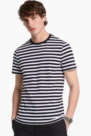 Michael Kors MK Striped Cotton T-Shirt - - Michael Kors