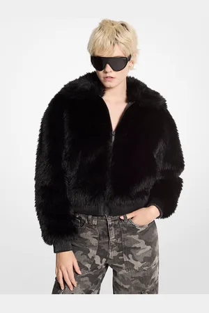 Michael Kors MK Faux Fur Bomber Jacket - - Michael Kors