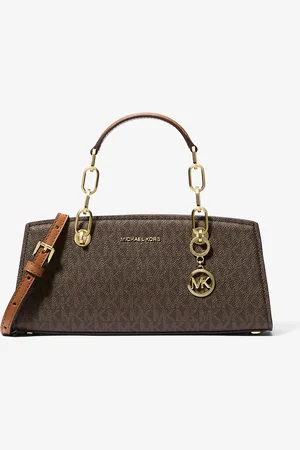 Michael Kors MK Cynthia Small Signature Logo Satchel - - Michael Kors