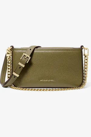 Michael Kors MK Bryant Small Pebbled Leather Convertible Pochette - - Michael Kors