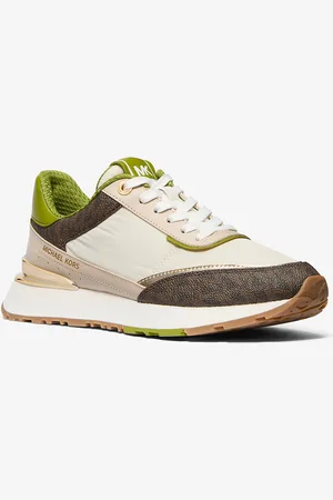 Michael Kors MK Nova Mixed-Media Trainer - - Michael Kors