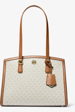 Michael Kors MK Chantal Medium Signature Logo Tote Bag - - Michael Kors