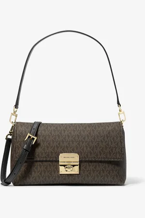 Michael Kors MK Addie Medium Signature Logo Convertible Shoulder Bag - - Michael Kors