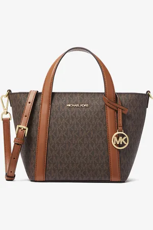 Michael Kors MK Pratt Small Signature Logo Tote Bag - - Michael Kors