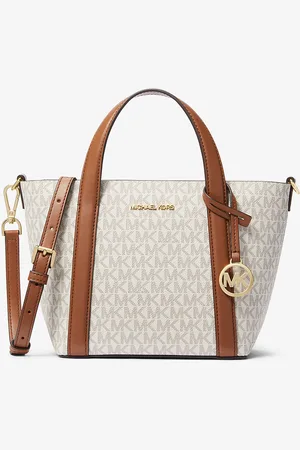 Michael Kors MK Pratt Small Signature Logo Tote Bag - - Michael Kors