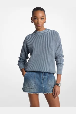 Michael Kors MK Ribbed Cotton Crewneck Jumper - - Michael Kors