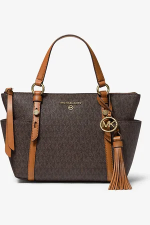 Michael Kors MK Sullivan Small Logo Top-Zip Tote Bag - - Michael Kors