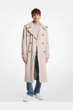 Michael Kors MK Inox Oversized Cotton Blend Trench Coat - - Michael Kors
