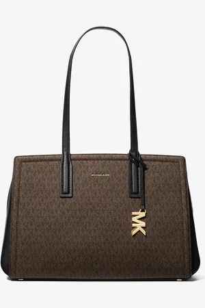 Michael Kors MK Laila Medium Signature Logo Tote Bag - - Michael Kors