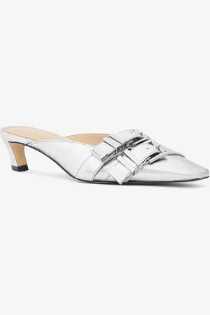 Michael Kors MK Darrington Crackled Metallic Leather Mule - - Michael Kors