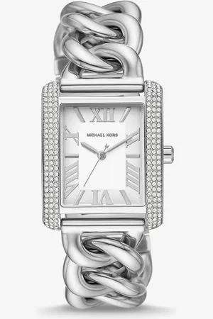 Michael Kors MK Mini Emery Pavé -Tone Curb Link Watch -