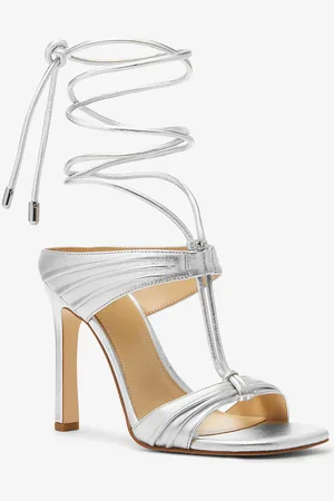 Michael Kors MK Gabriella Metallic Leather Lace-Up Sandal - - Michael Kors