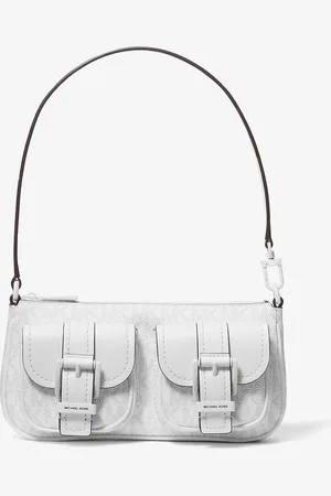 Michael Kors MK Zoe Small Signature Logo Convertible Pochette - - Michael Kors
