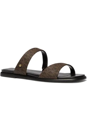 Michael Kors MK Jaida Signature Logo Flat Sandal - - Michael Kors