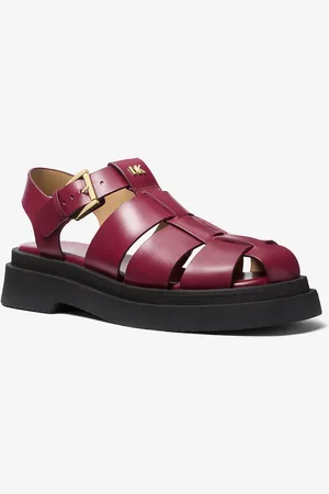Michael Kors MK Indy Fisherman Leather Sandal - - Michael Kors
