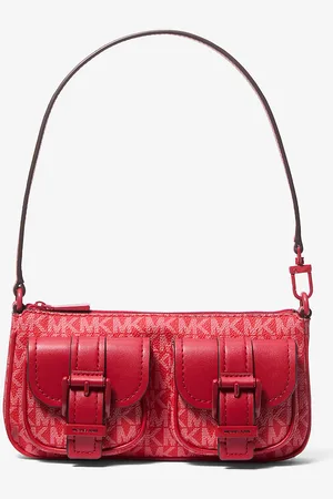Michael Kors MK Zoe Small Signature Logo Convertible Pochette - - Michael Kors