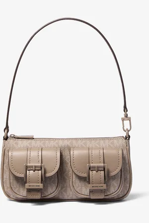 Michael Kors MK Zoe Small Signature Logo Convertible Pochette - - Michael Kors