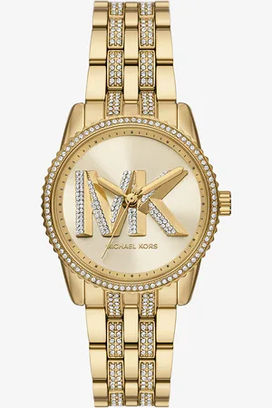 Michael Kors MK Mini Bryant Pavé Logo -Tone Watch -