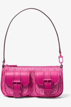 Michael Kors MK Zoe Small Signature Logo Convertible Pochette - - Michael Kors