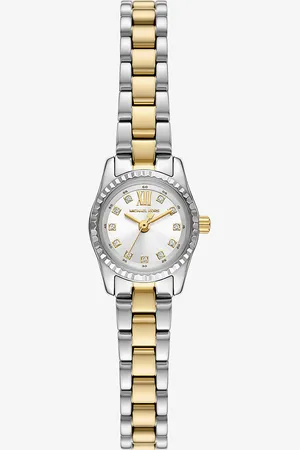 Michael Kors MK Micro Lexington Pavé Two-Tone Watch -
