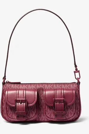 Michael Kors MK Zoe Small Signature Logo Convertible Pochette - - Michael Kors